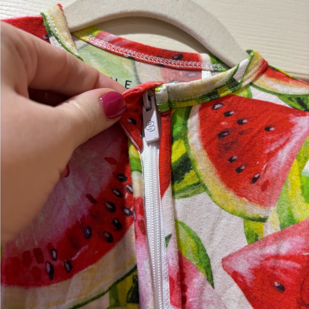 Little Bum Bums Watermelon Print One Piece - Picture 3 of 5
